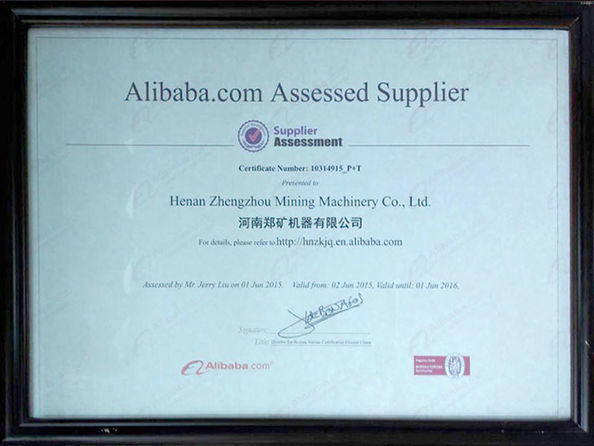 China Henan Zhengzhou Mining Machinery CO.Ltd zertifizierungen